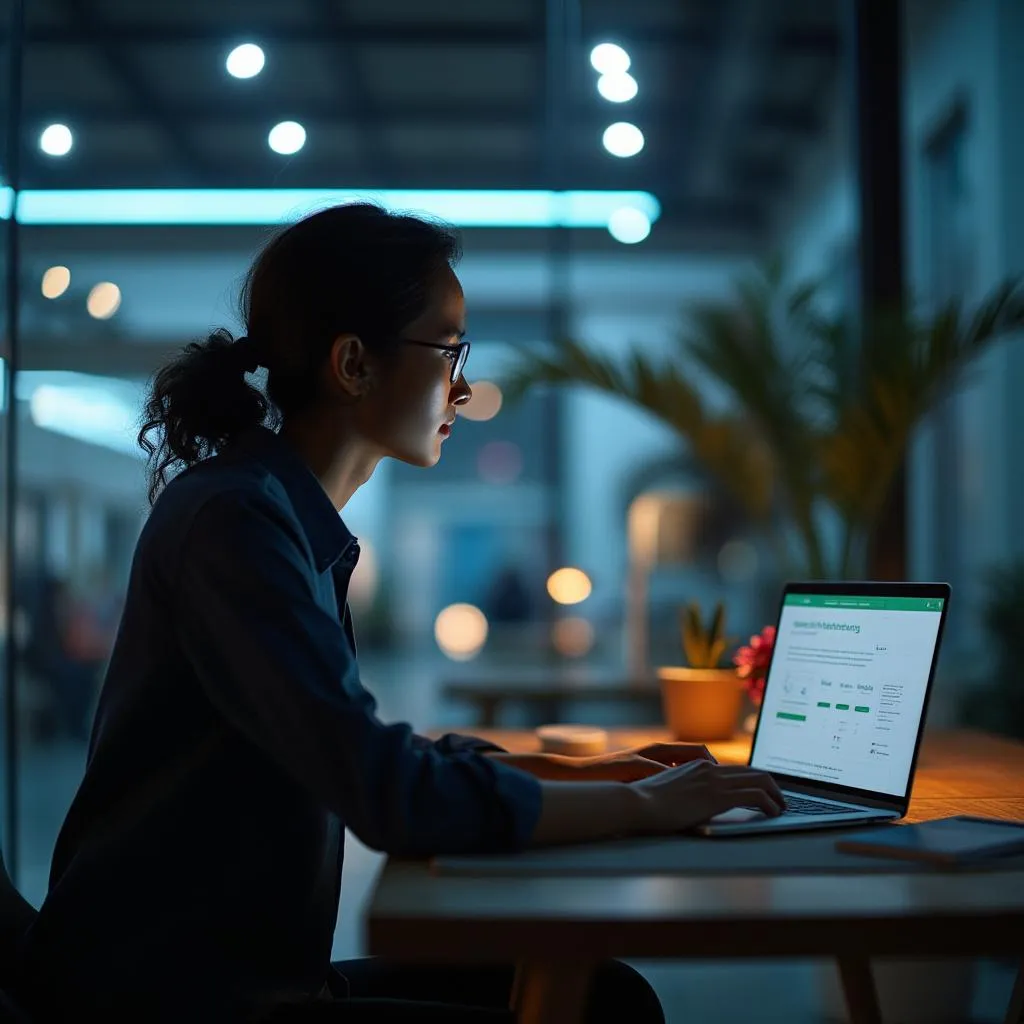 Espacio de consulta online moderno y luminoso