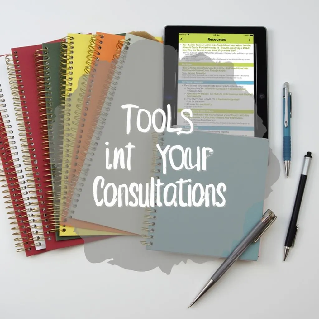 Materiales y recursos utilizados en consultas